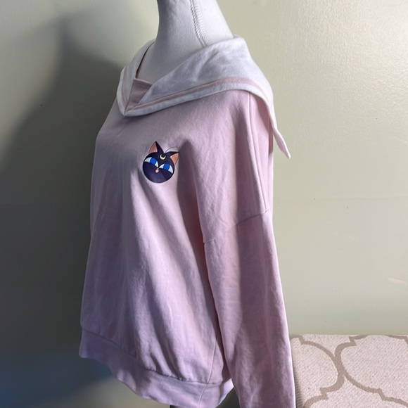 Sailor Moon Chibi-Usa Schoolgirl Collar Girls Sweatshirt - Picture 14 of 14